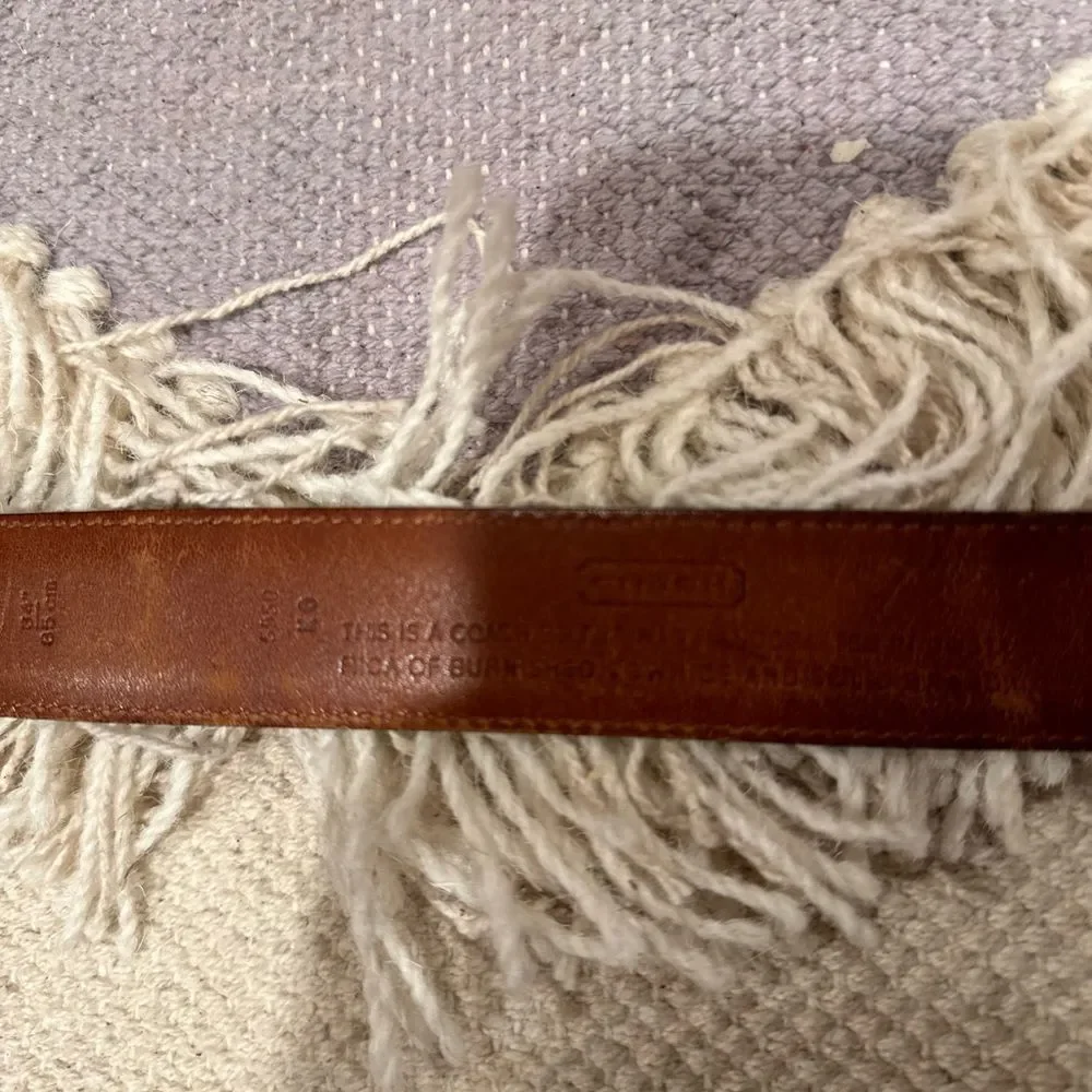 Coach Black and Brown Leather Belt 34